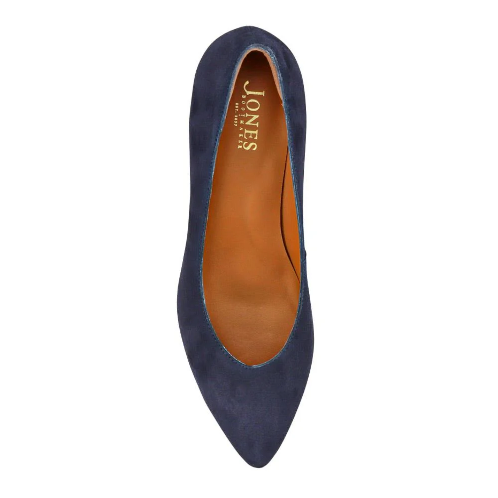 Yulia Leather Stiletto-Heeled Court Shoes - YULIA / 327 598 - Navy Suede - Image 4