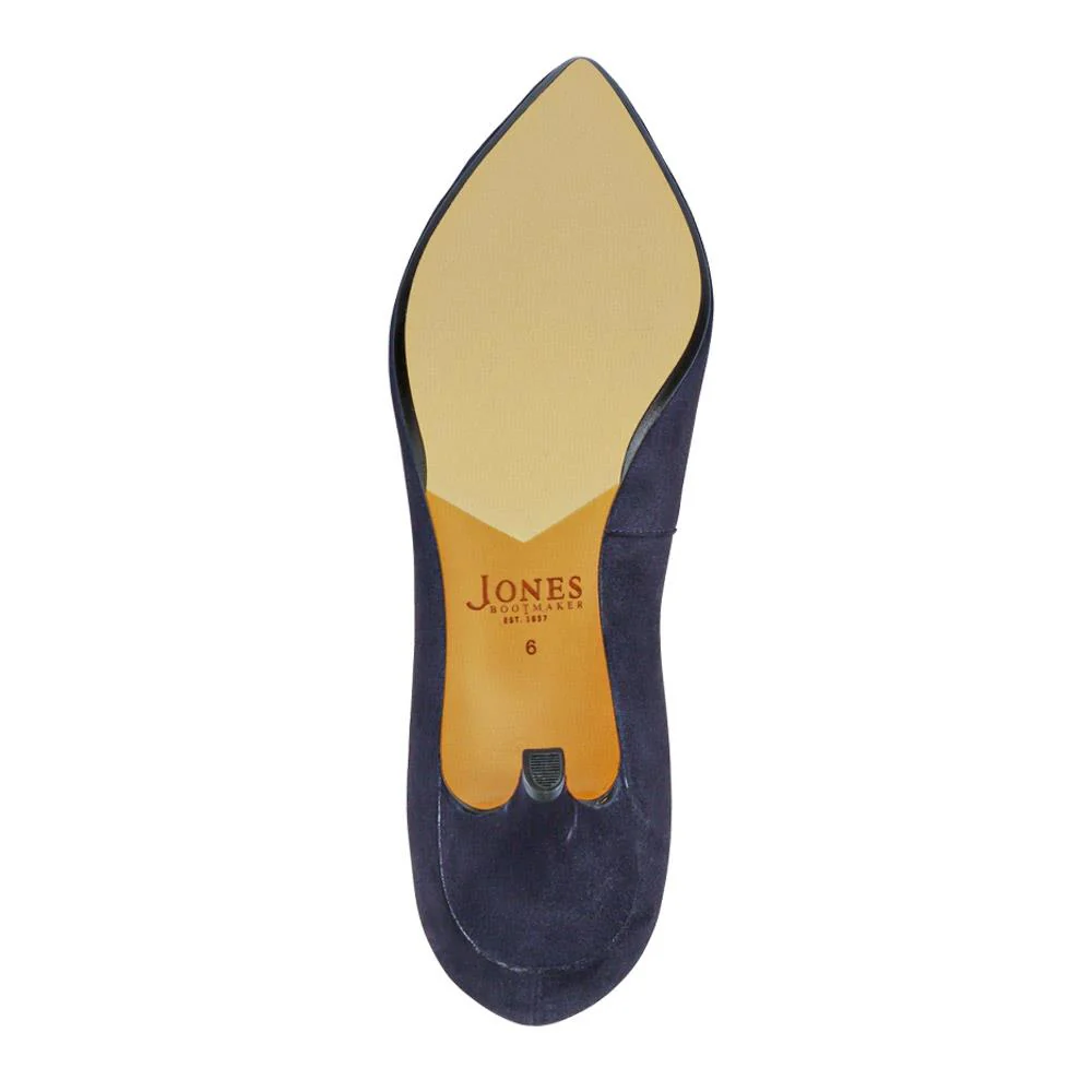 Yulia Leather Stiletto-Heeled Court Shoes - YULIA / 327 598 - Navy Suede - Image 5