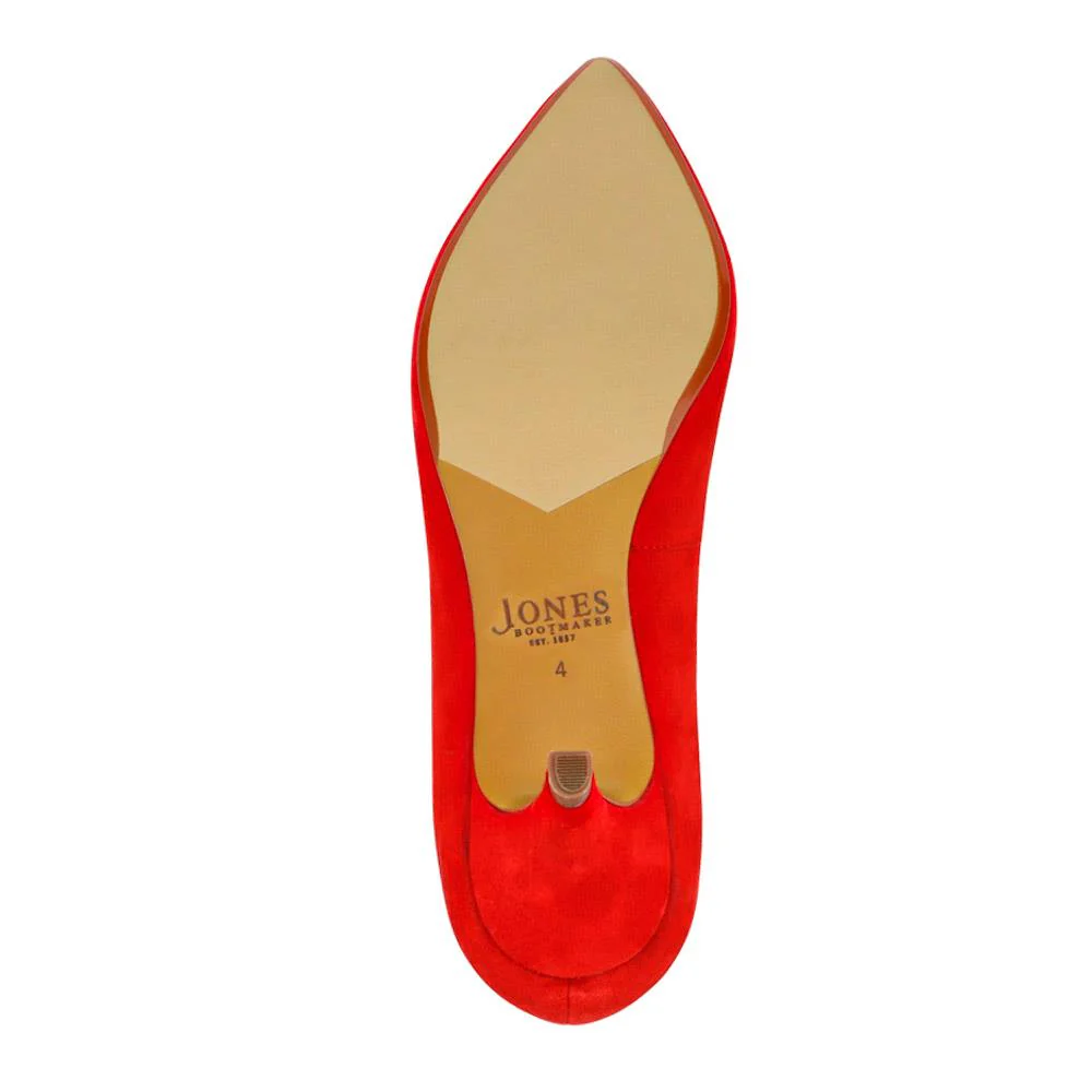Yulia Leather Stiletto-Heeled Court Shoes - YULIA / 327 598 - Red Suede - Image 5