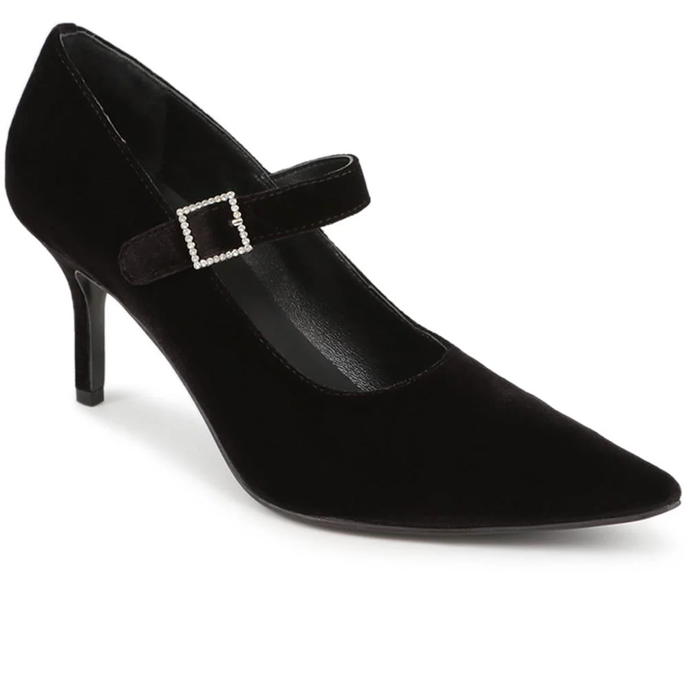 Yumi Heeled Court Shoes - YUMI / 326 317 - Black
