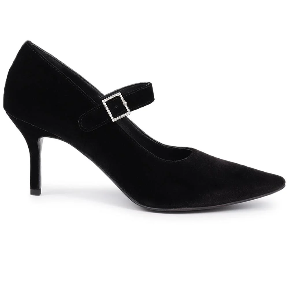 Yumi Heeled Court Shoes - YUMI / 326 317 - Black - Image 2
