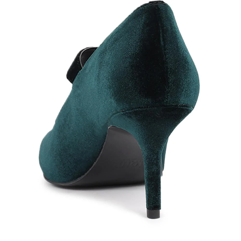 Yumi Heeled Court Shoes - YUMI / 326 317 - Green - Image 3