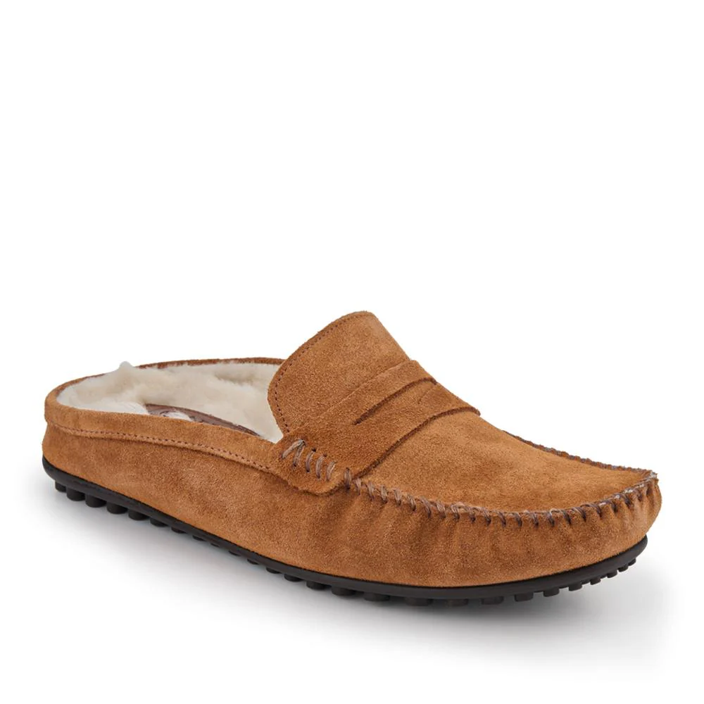 Zap Leather Mule Slippers - ZAP / 328 013 - Chestnut