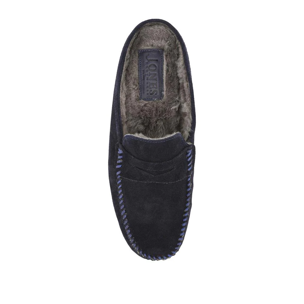 Zap Leather Mule Slippers - ZAP / 328 013 - Navy Suede - Image 4