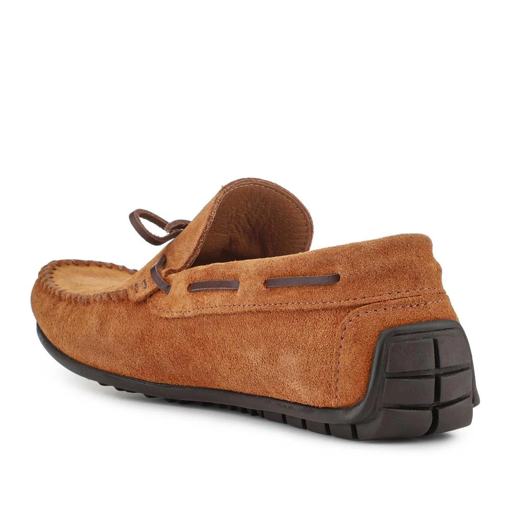 Zeke Leather Full Slippers - ZEKE / 328 015 - Chestnut - Image 3
