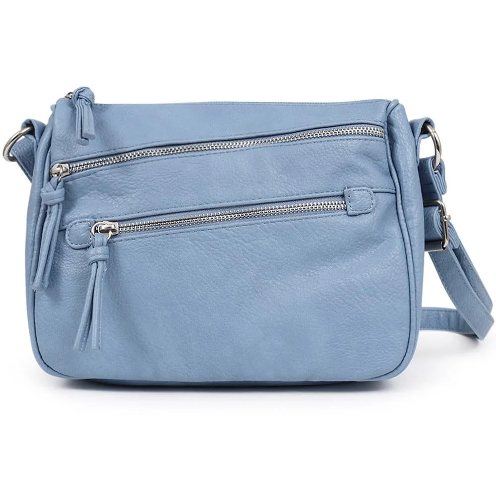 Zip-Close Cross-Body Bag - JEWN39015 / 325 476 - Light Blue