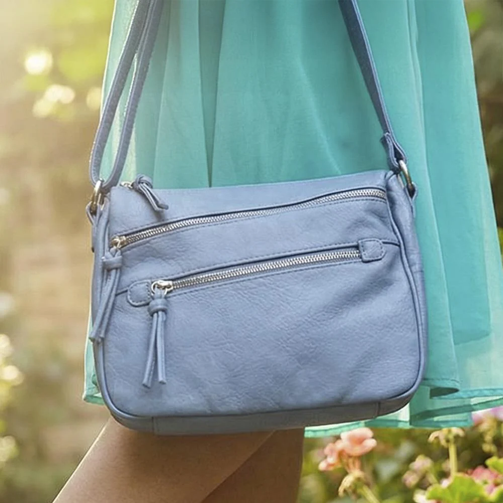 Zip-Close Cross-Body Bag - JEWN39015 / 325 476 - Light Blue - Image 2