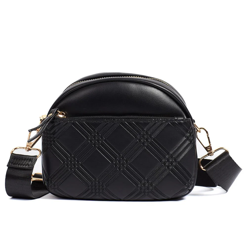 Zip-Close Crossbody Bag - PRETT40007 / 326 438 - Black