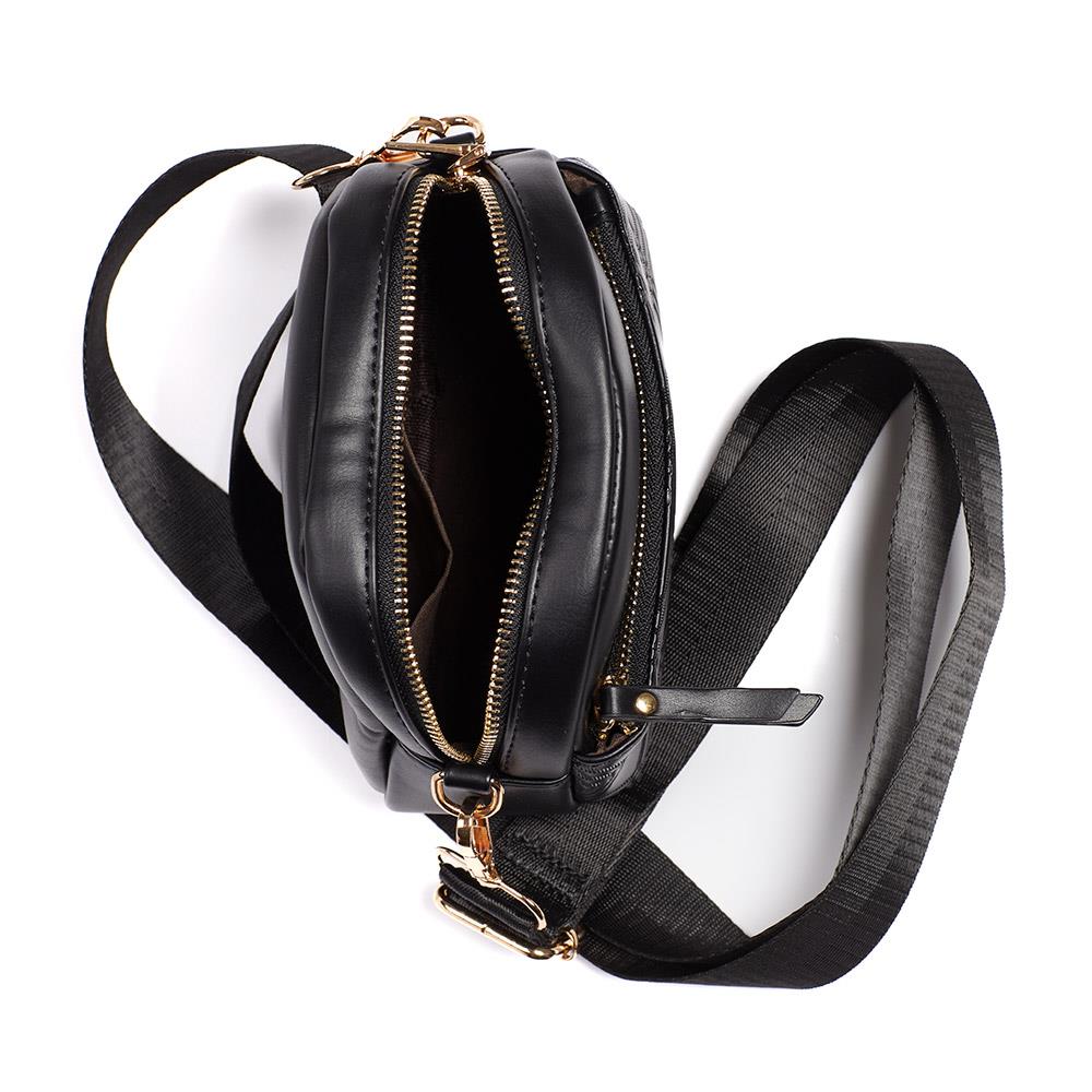 Zip-Close Crossbody Bag - PRETT40007 / 326 438 - Black - Image 3
