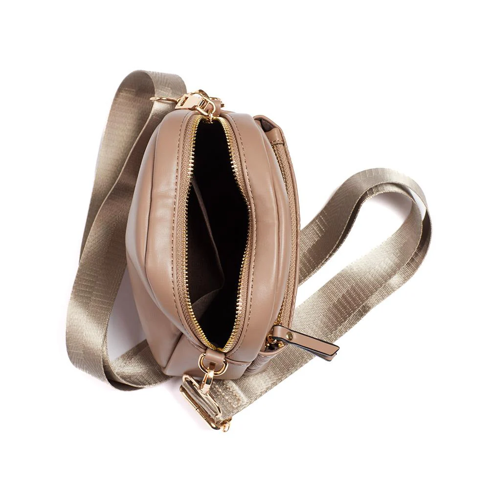 Zip-Close Crossbody Bag - PRETT40007 / 326 438 - Coffee - Image 3