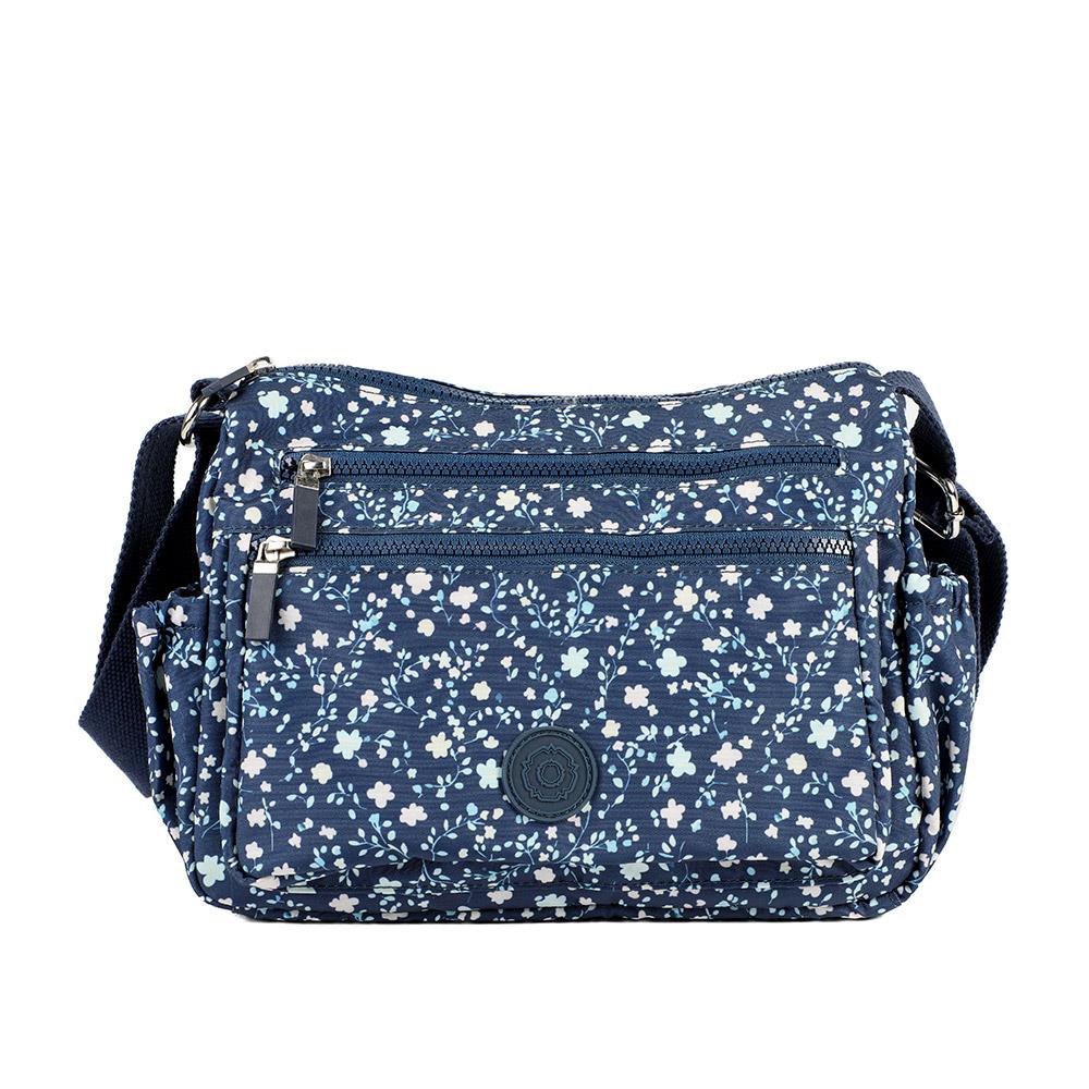 Zip Close Messenger Bag - SMIT43001 / 329 231 - Navy Floral