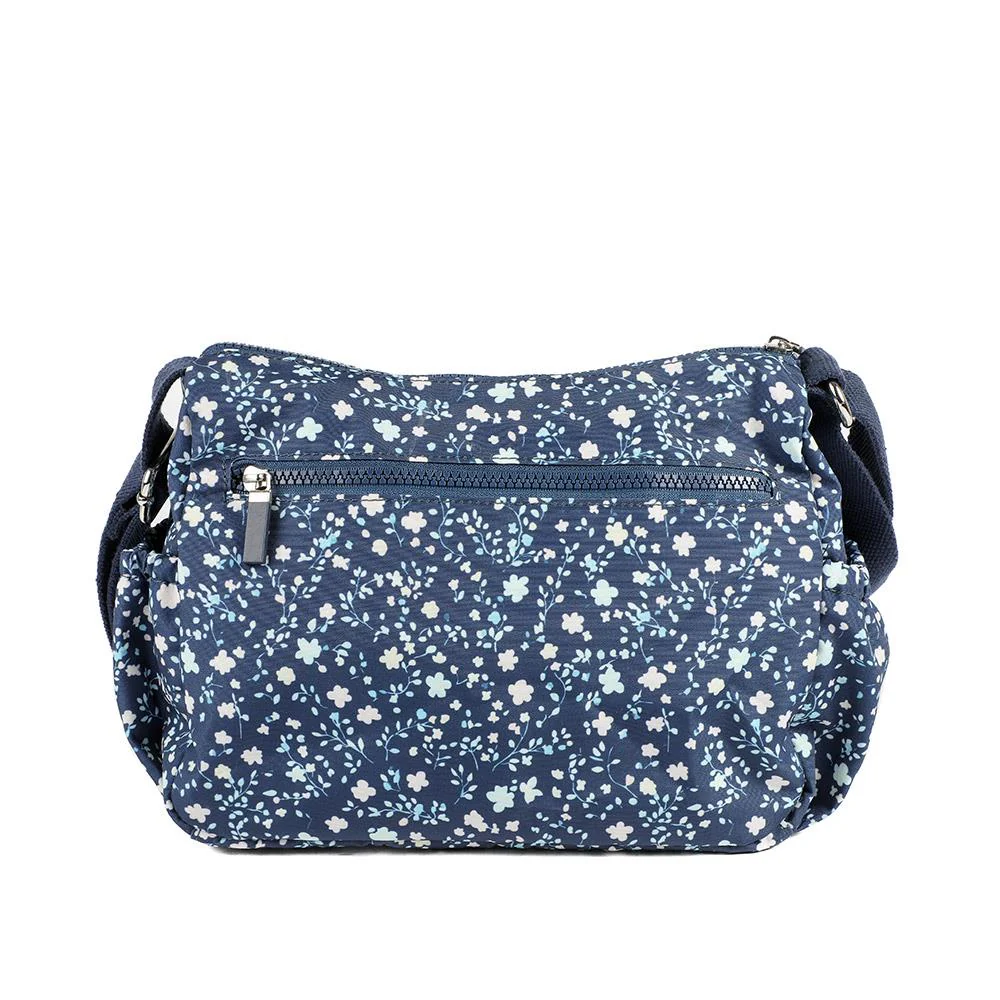 Zip Close Messenger Bag - SMIT43001 / 329 231 - Navy Floral - Image 3