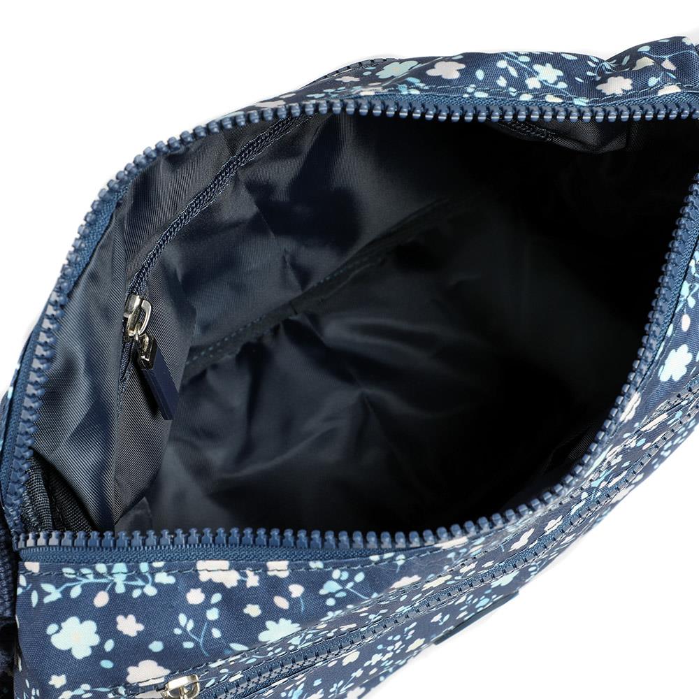 Zip Close Messenger Bag - SMIT43001 / 329 231 - Navy Floral - Image 5