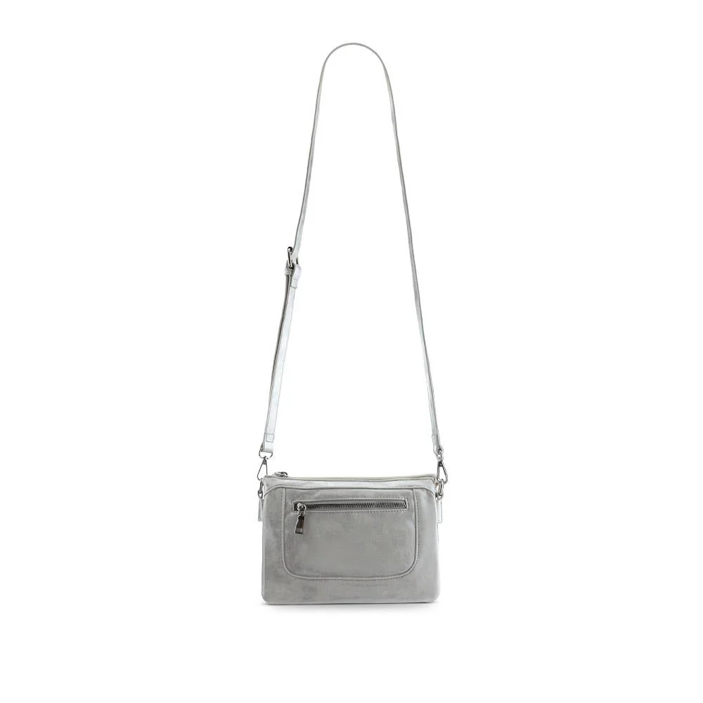 Zip-Close Shoulder Bag - RIM41007 / 327 380 - Silver Shimmer