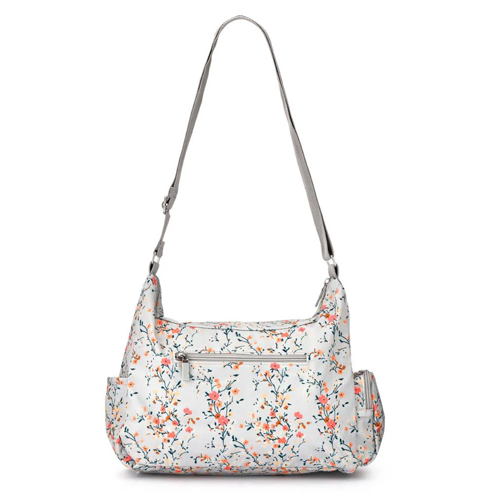Zip-Close Shoulder Bag - SMIT39003 / 325 295 - Grey Floral - Image 2