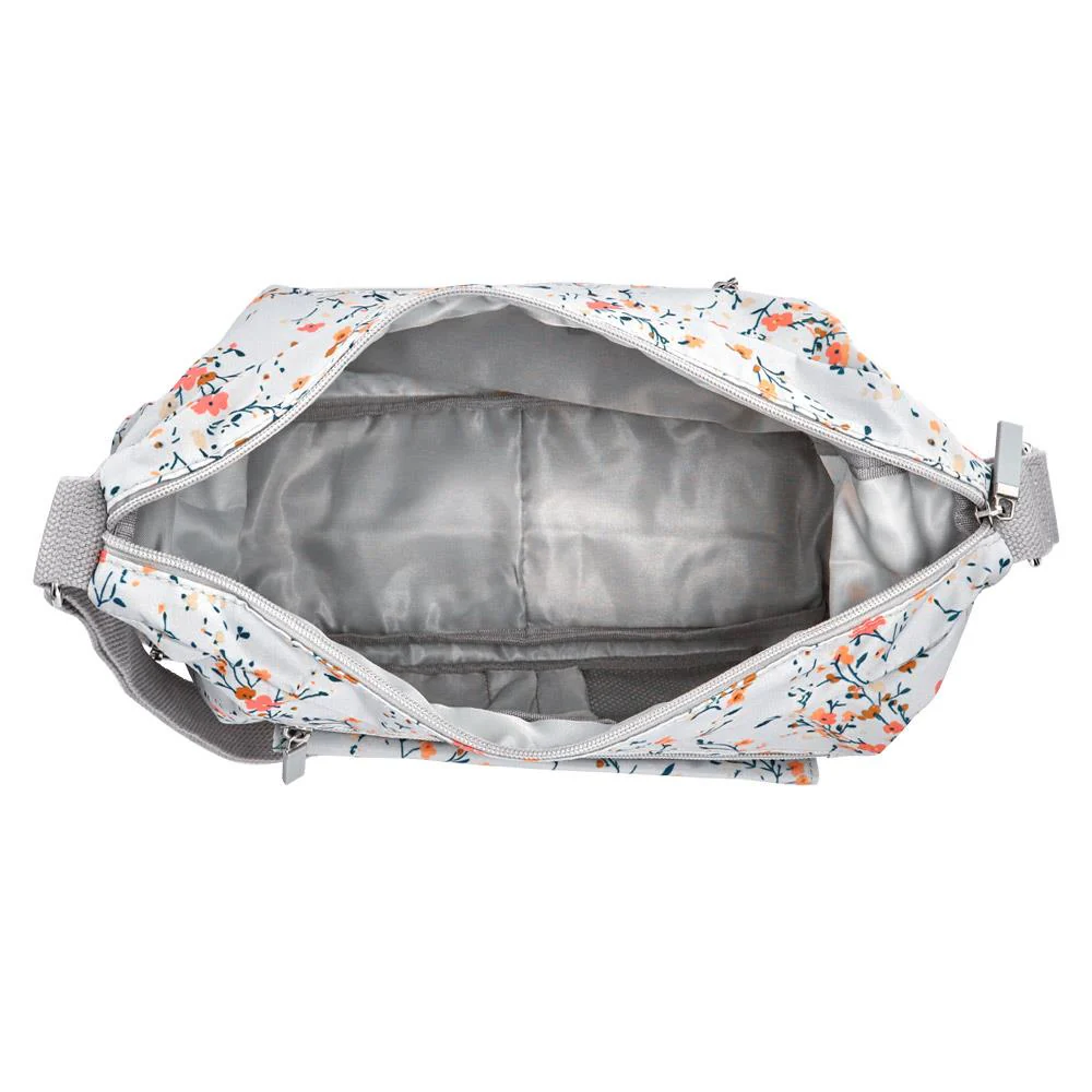 Zip-Close Shoulder Bag - SMIT39003 / 325 295 - Grey Floral - Image 3