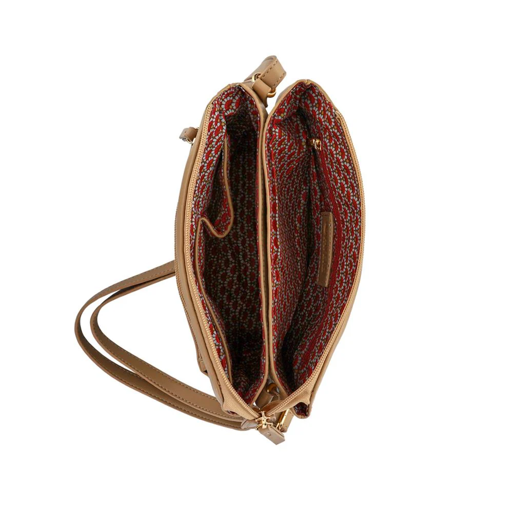 Zip-Close Shoulder Bag - WAHT40003 / 325 837 - Beige - Image 2