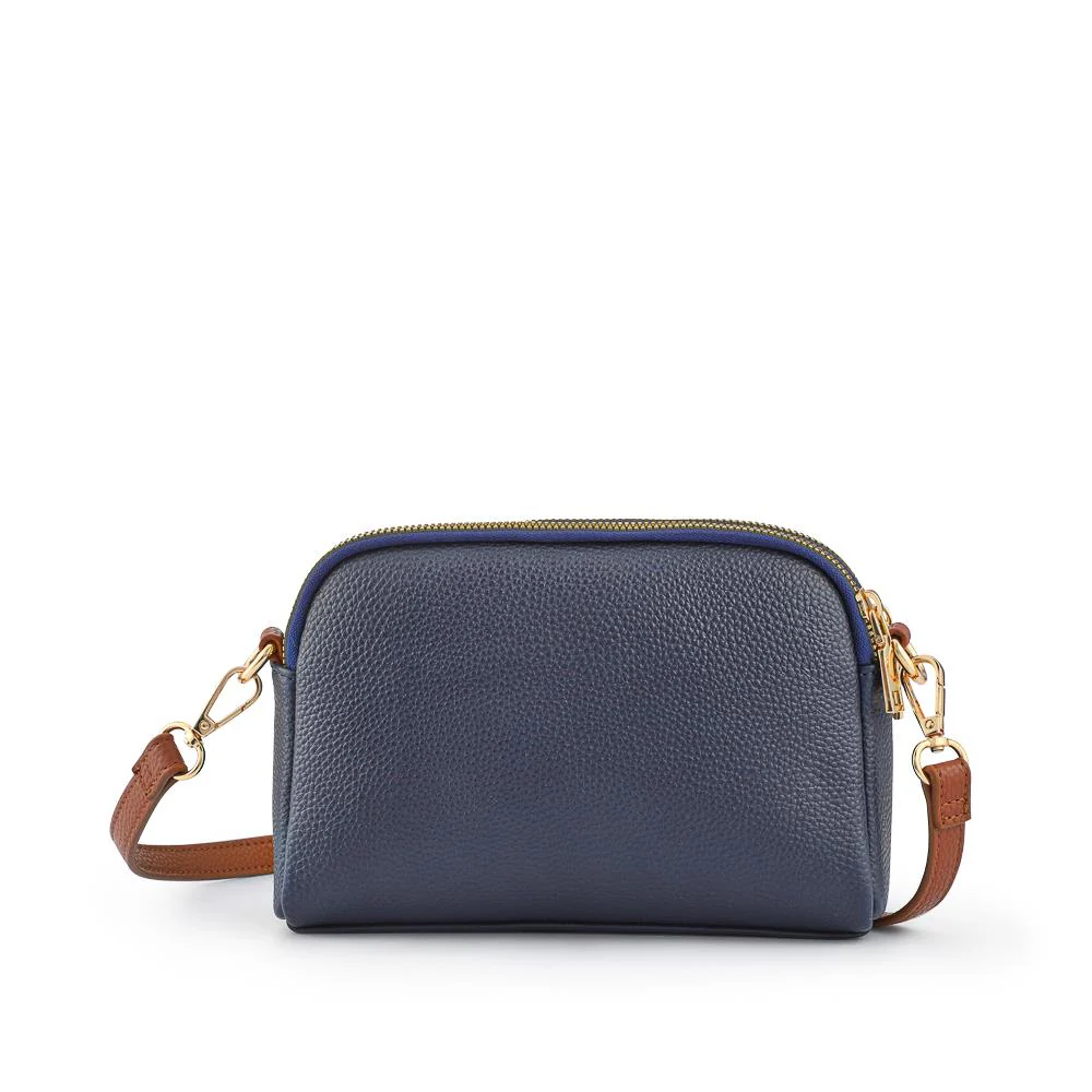 Zip-Fastening Crossbody Bag - RIM42002 / 328 371 - Navy Tan - Image 2