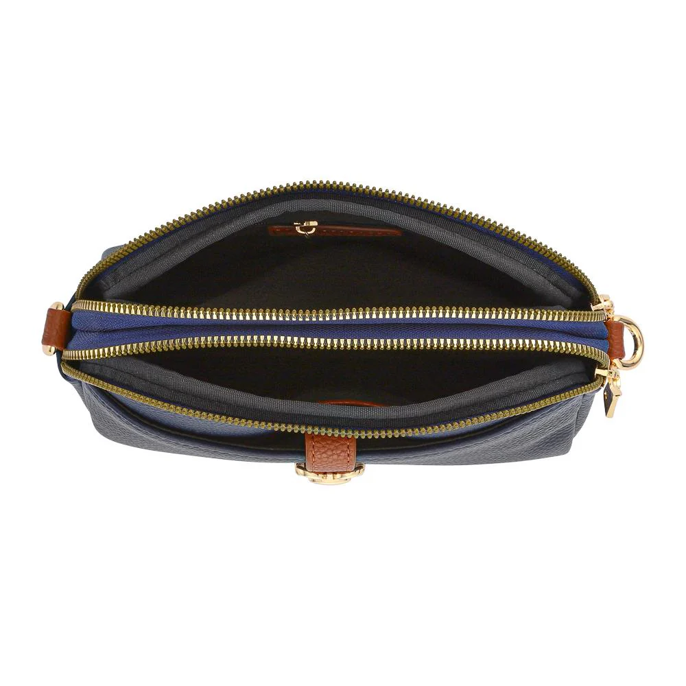 Zip-Fastening Crossbody Bag - RIM42002 / 328 371 - Navy Tan - Image 3