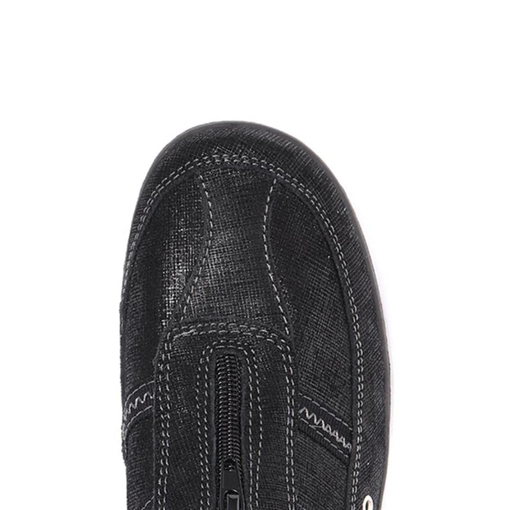 Zip Fastening Trainers - BRK30008 / 316 942 - Black - Image 5