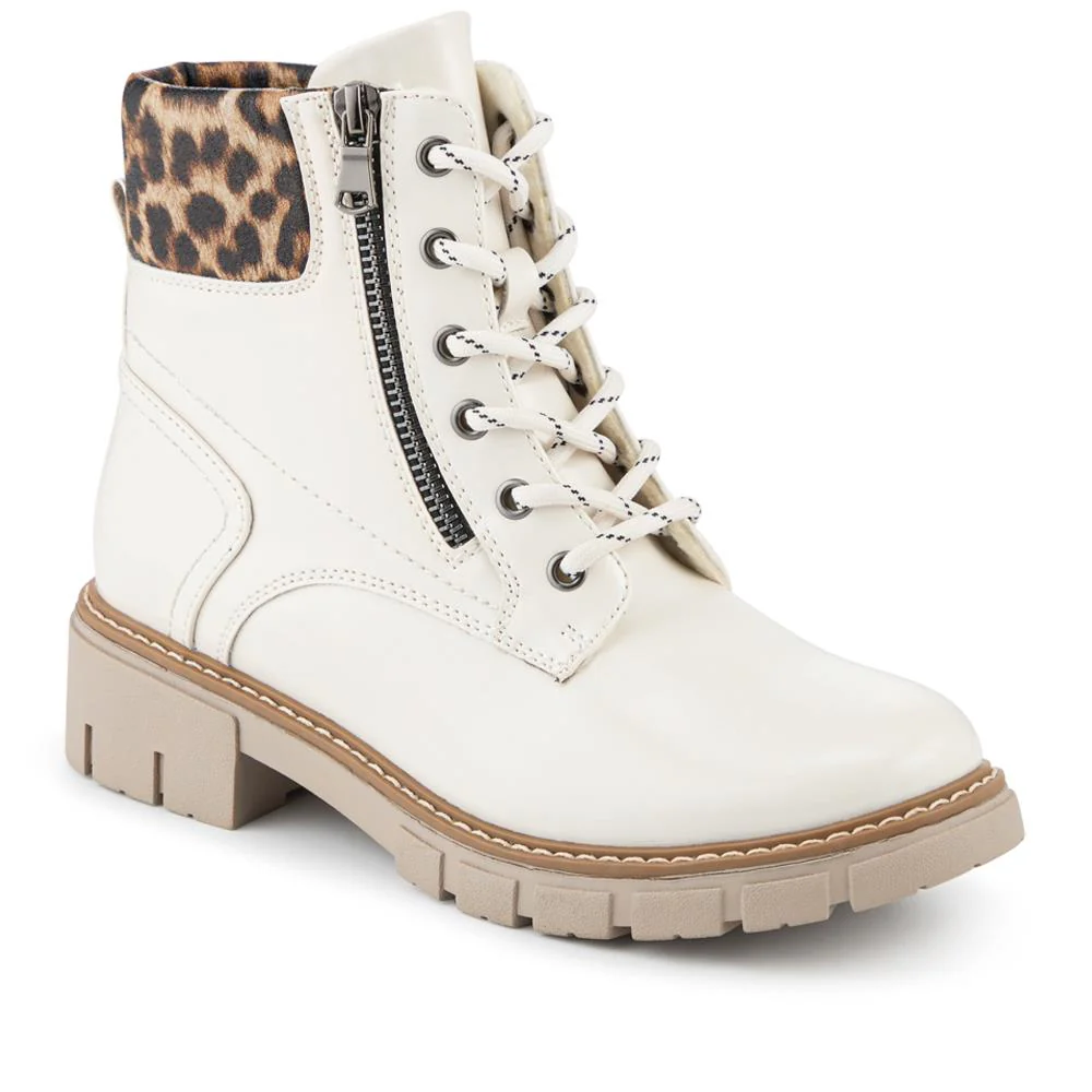 Zip & Lace-Up Ankle Boots - WBINS42039 / 327 920 - Image 2