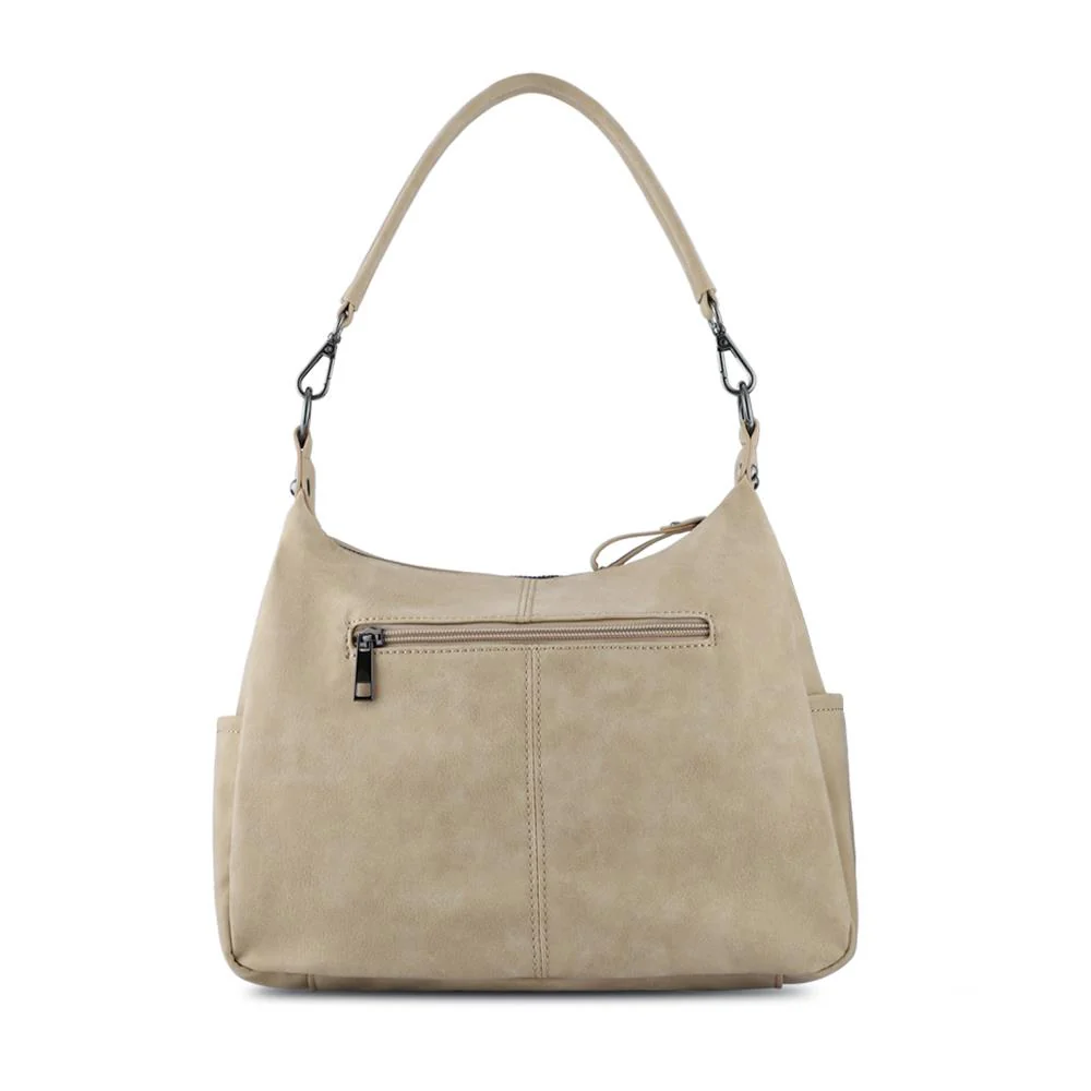 Zip-Pocketed Handbag - WAHT41004 / 327 416 - Beige - Image 3