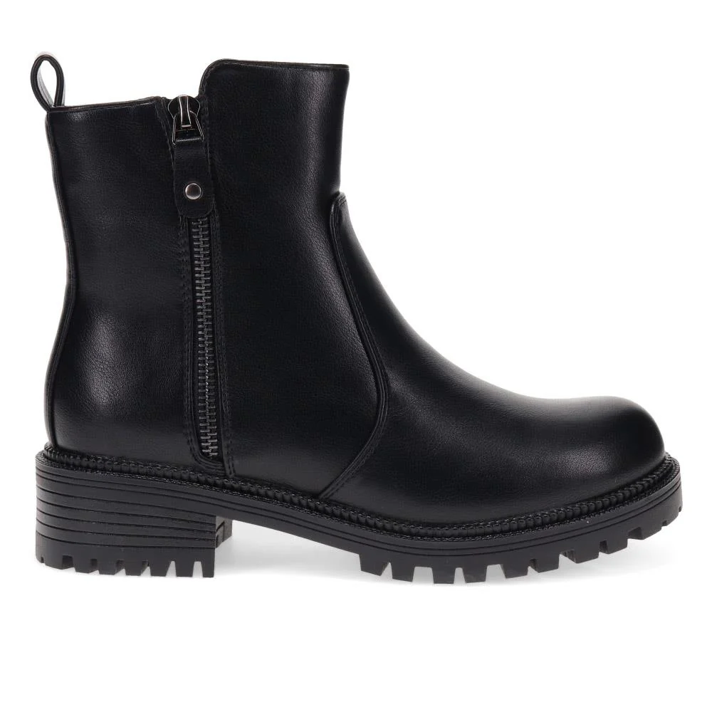 Zip-Up Chunky Ankle Boots - SANYI40047 / 326 371 - Black - Image 2