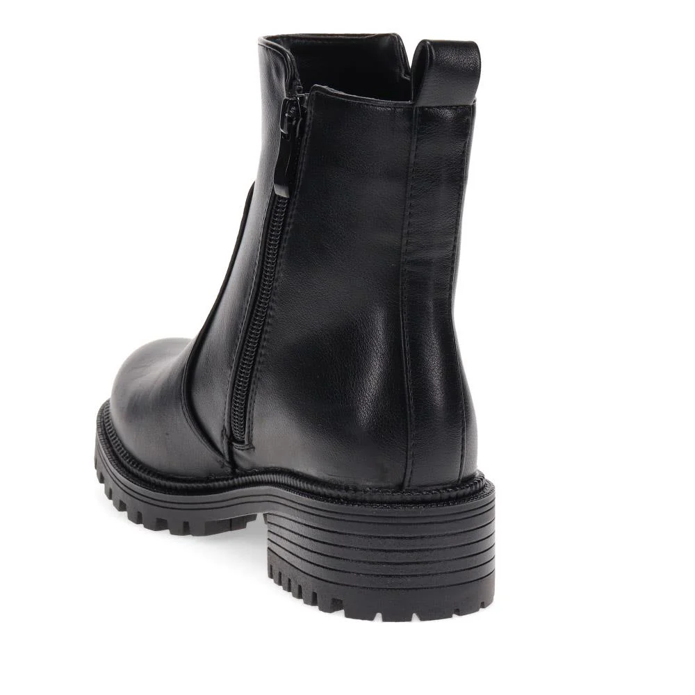 Zip-Up Chunky Ankle Boots - SANYI40047 / 326 371 - Black - Image 3