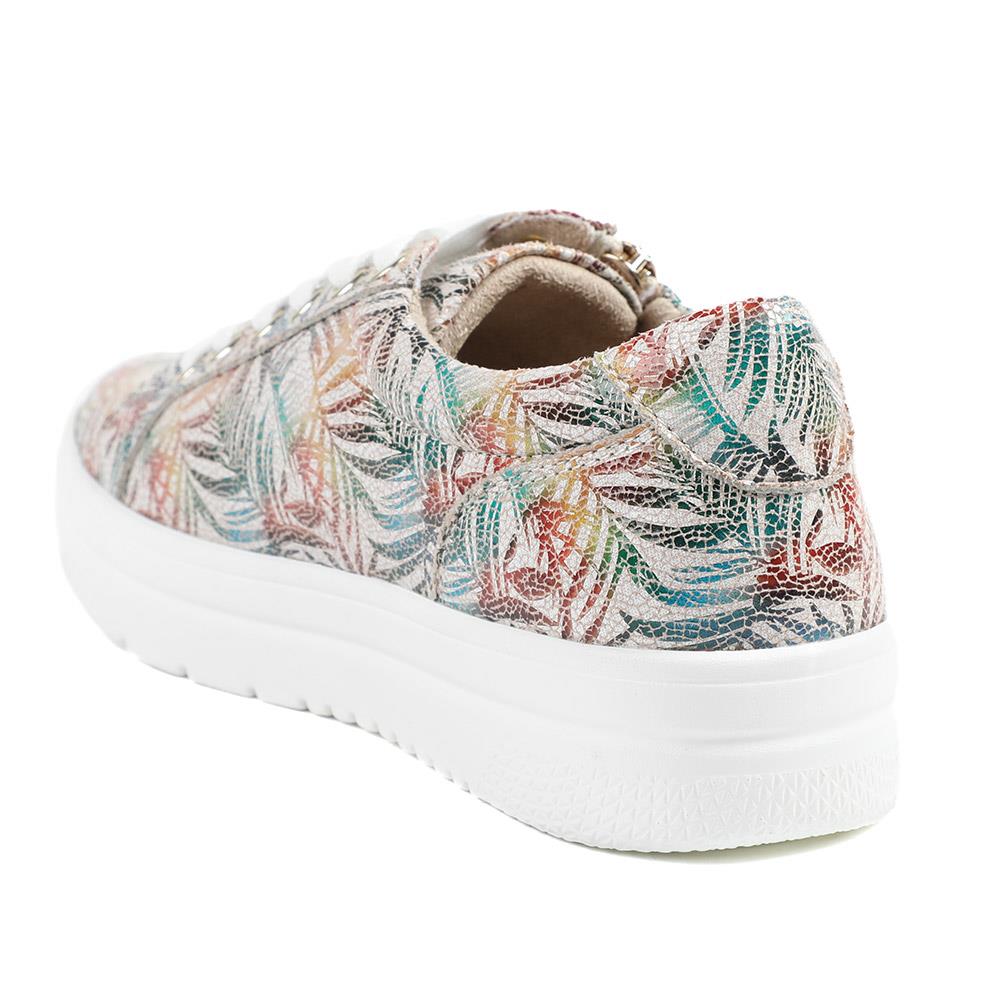Zip Up Chunky Platform Trainers - WBINS35156 / 321 796 - Floral - Image 3