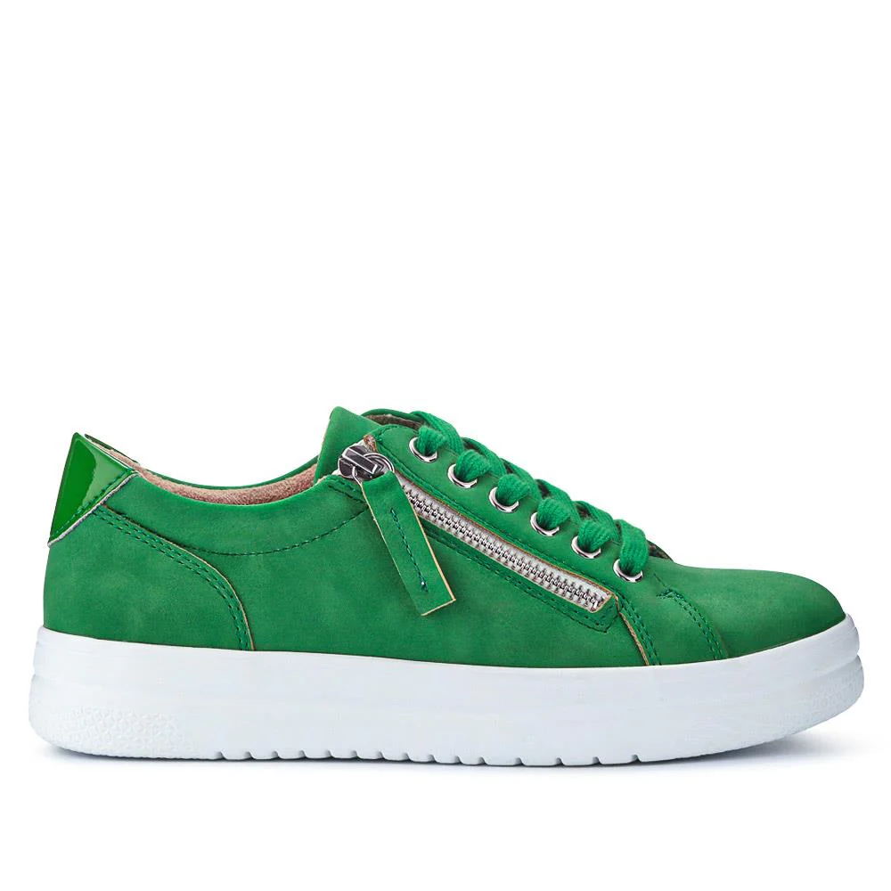 Zip Up Chunky Platform Trainers - WBINS35156 / 321 796 - Green - Image 3