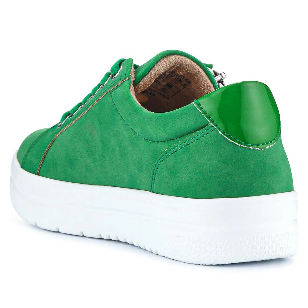 Zip Up Chunky Platform Trainers - WBINS35156 / 321 796 - Green - Image 4