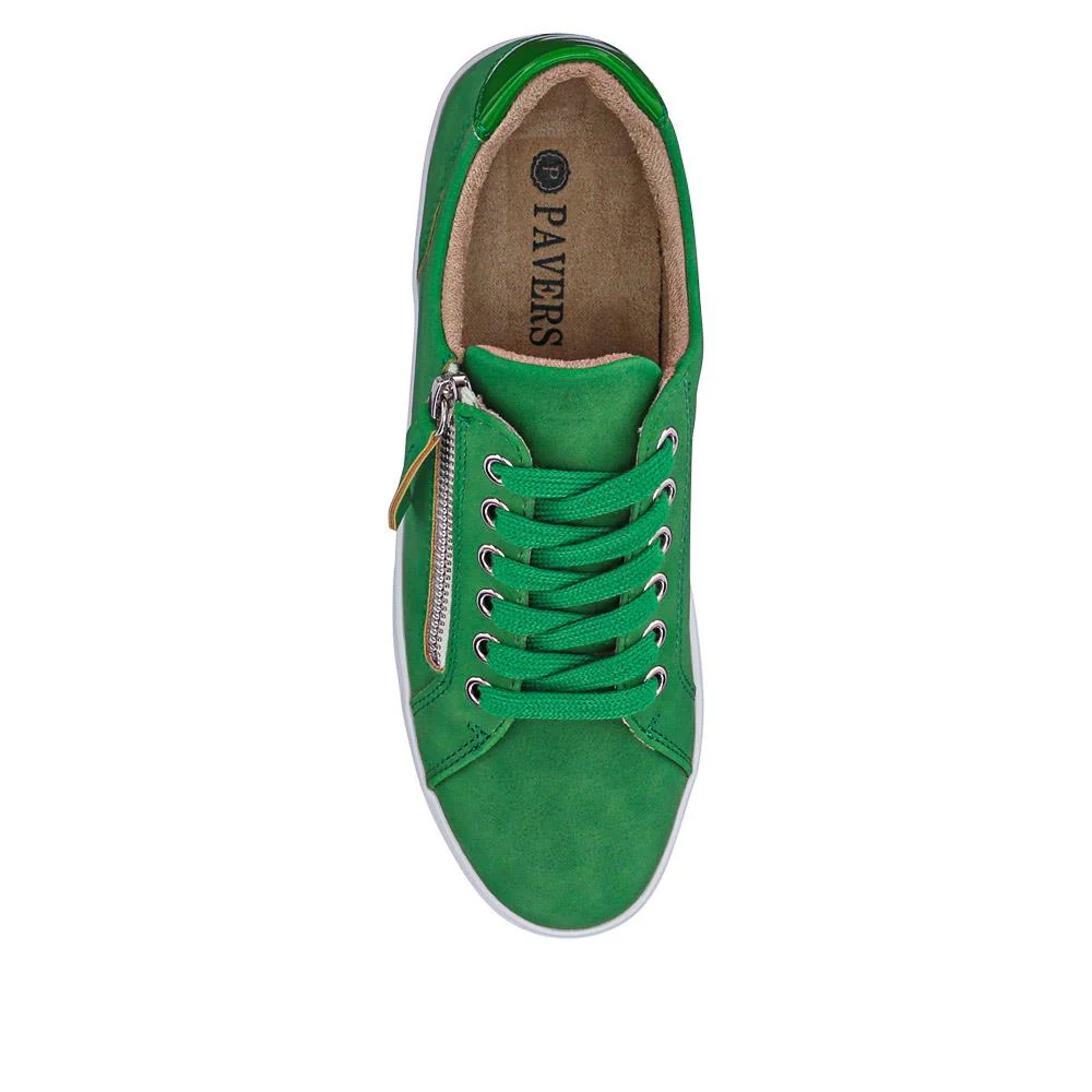 Zip Up Chunky Platform Trainers - WBINS35156 / 321 796 - Green - Image 5