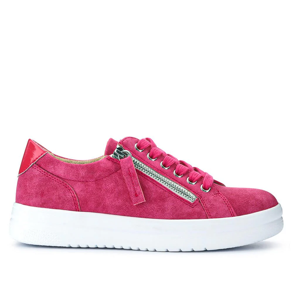 Zip Up Chunky Platform Trainers - WBINS35156 / 321 796 - Hot Pink - Image 3