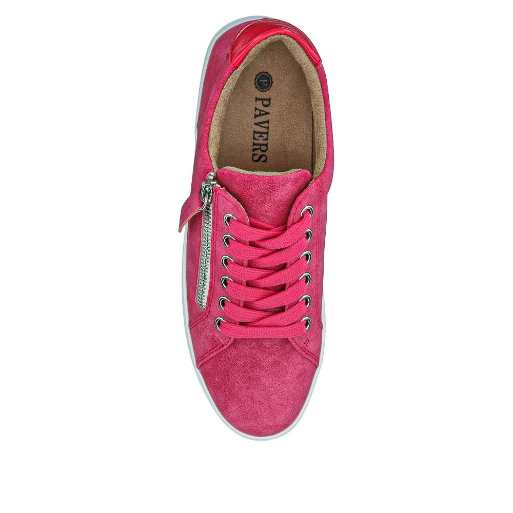 Zip Up Chunky Platform Trainers - WBINS35156 / 321 796 - Hot Pink - Image 5