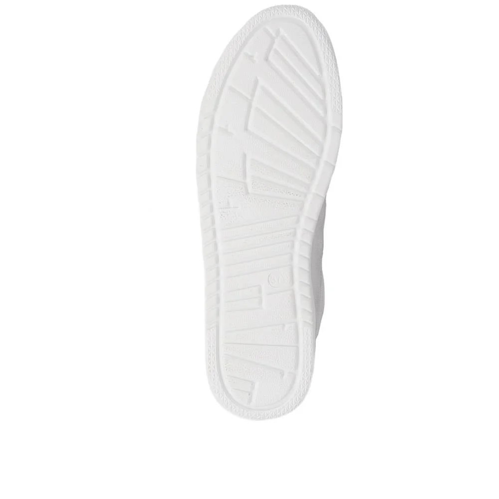 Zip Up Chunky Platform Trainers - WBINS35156 / 321 796 - Silver Shimmer - Image 4