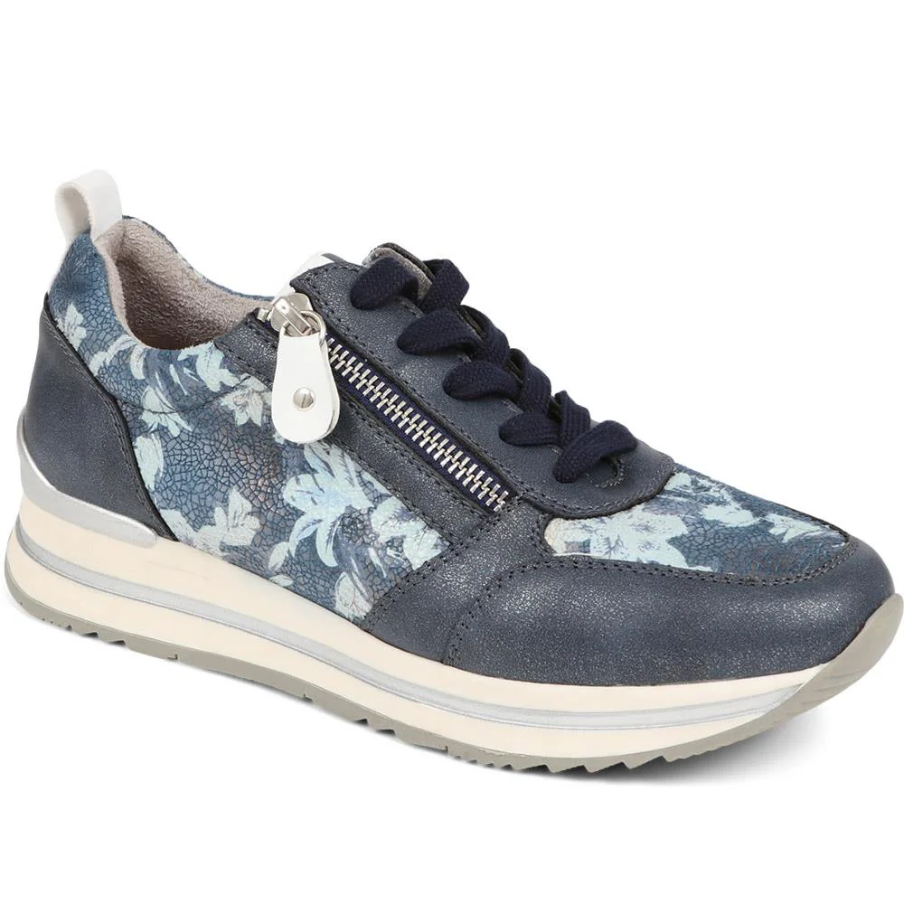 Zip-Up Laced Floral Trainers - WBINS39070 / 325 159 - Image 2