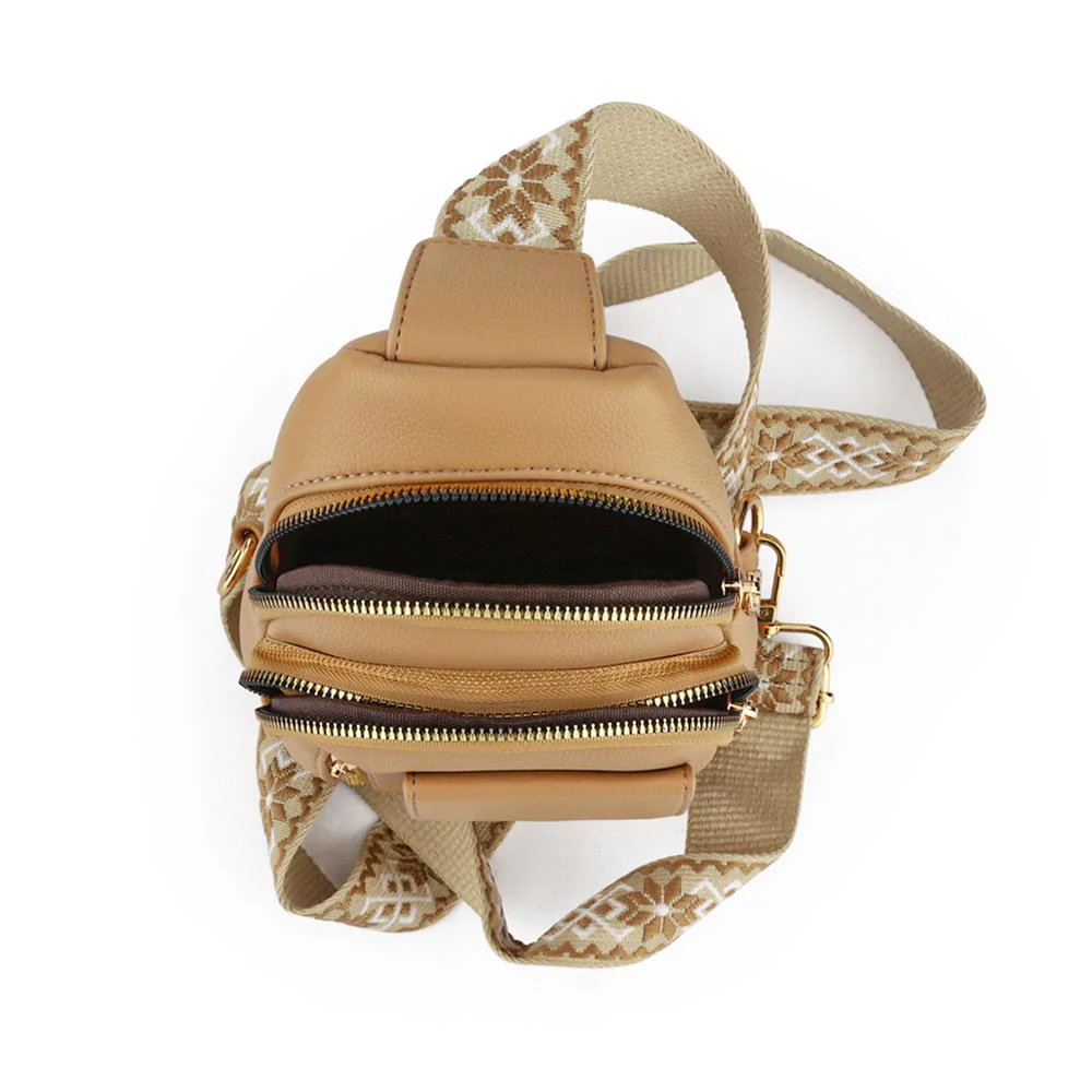 Zip-Up Mini Sling Bag - PRETT41013 / 326 884 - Beige - Image 3