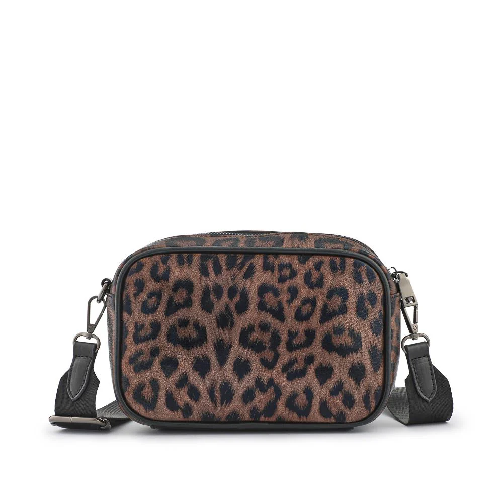 Zip Up Shoulder Bag - RIM38003 / 324 471 - Brown Leopard - Image 2