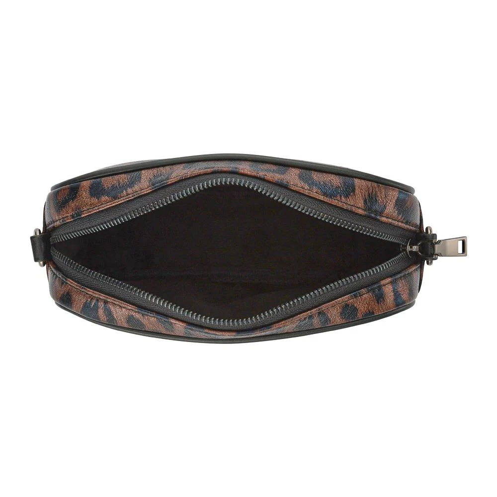 Zip Up Shoulder Bag - RIM38003 / 324 471 - Brown Leopard - Image 3