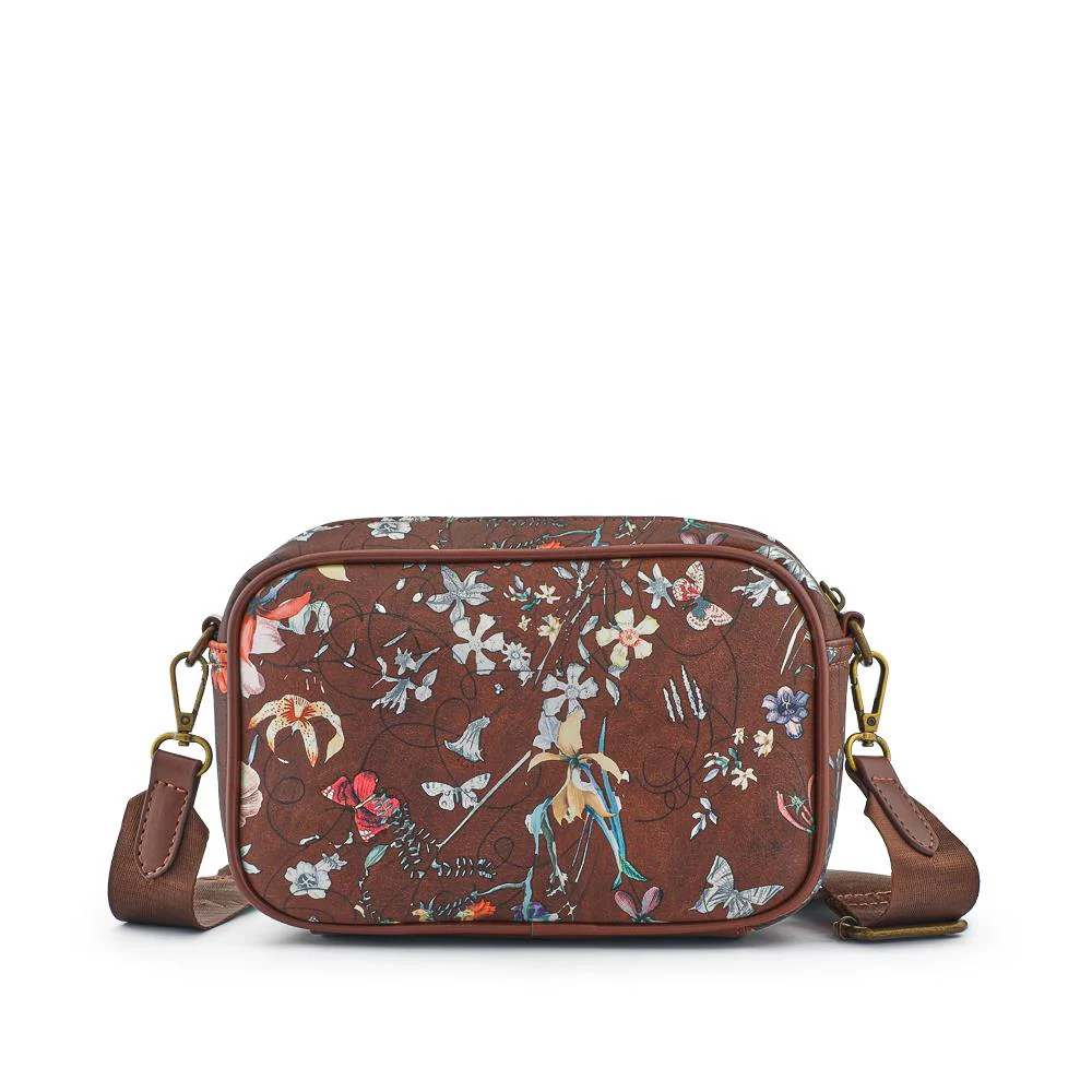 Zip Up Shoulder Bag - RIM38003 / 324 471 - Burgundy Floral - Image 2