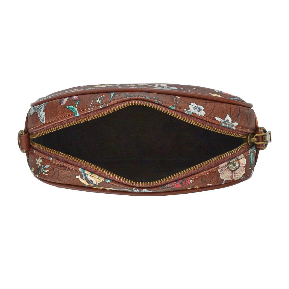 Zip Up Shoulder Bag - RIM38003 / 324 471 - Burgundy Floral - Image 3