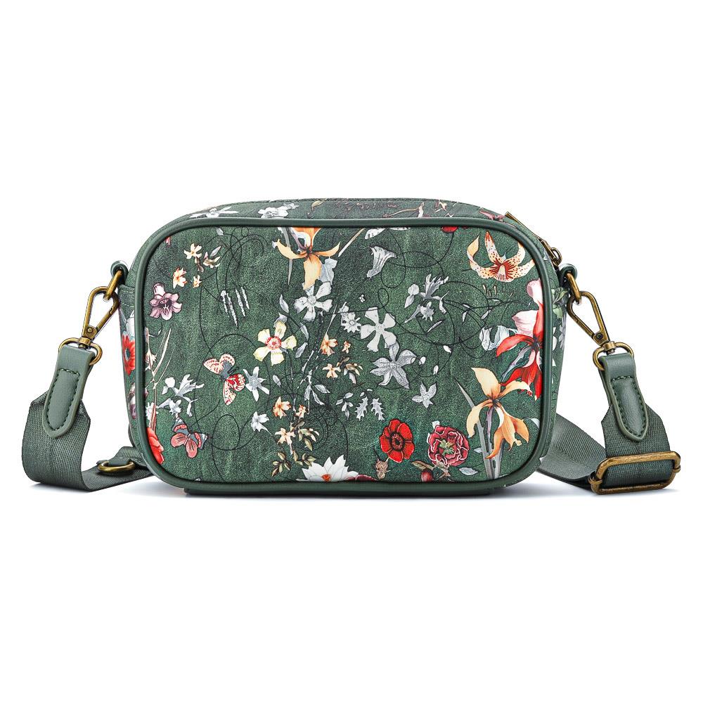 Zip Up Shoulder Bag - RIM38003 / 324 471 - Green Floral - Image 2