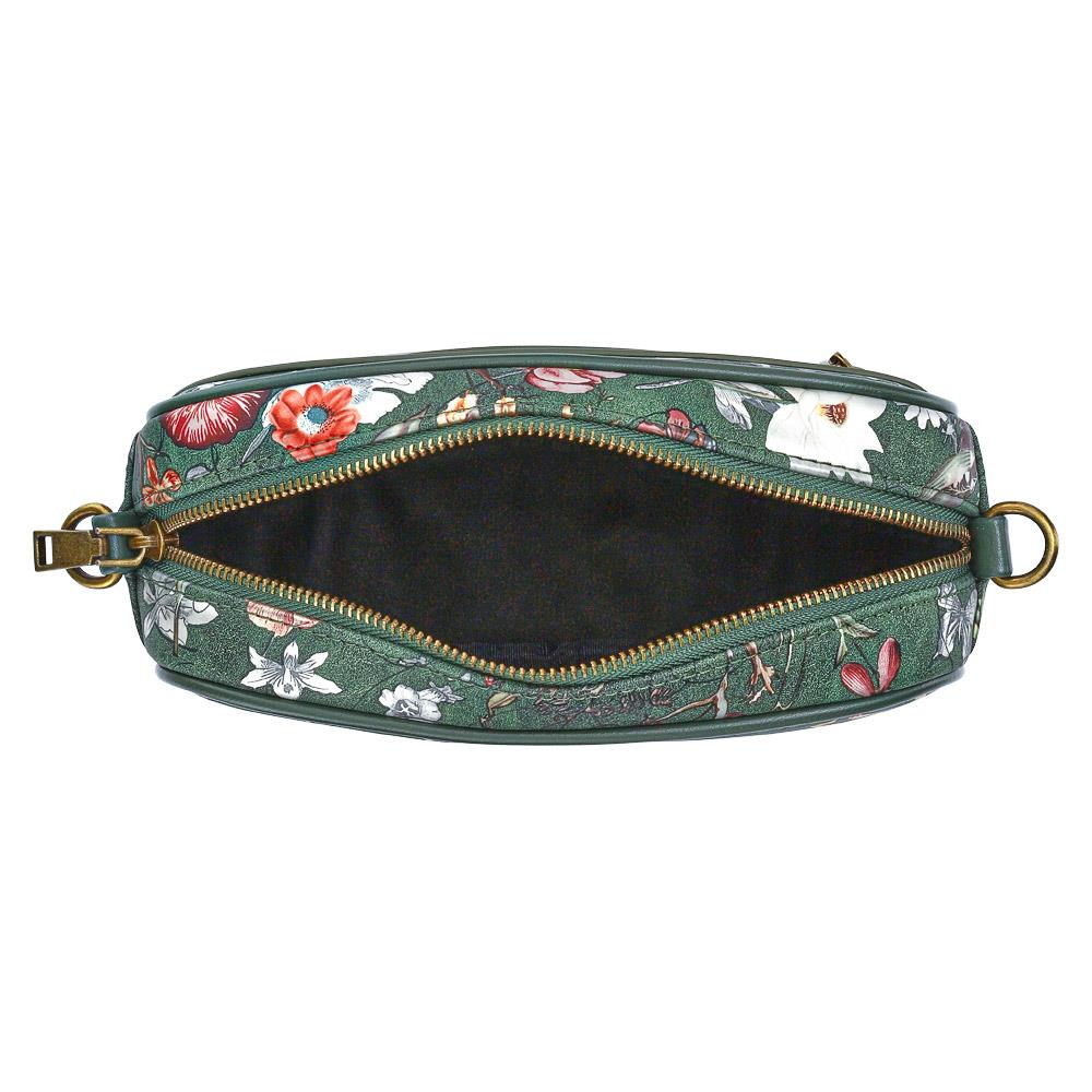Zip Up Shoulder Bag - RIM38003 / 324 471 - Green Floral - Image 3