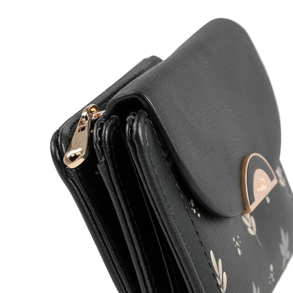 Zipped Bi Fold Purse - PRETT43004 / 329 387 - Black - Image 6