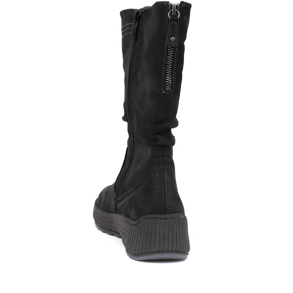 Zipped Long Boots  - WOIL40007 / 326 037 - Black - Image 3