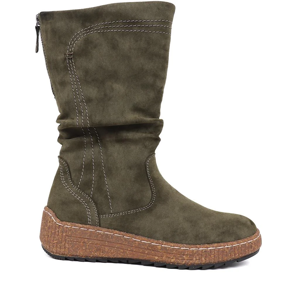Zipped Long Boots  - WOIL40007 / 326 037 - Green - Image 2