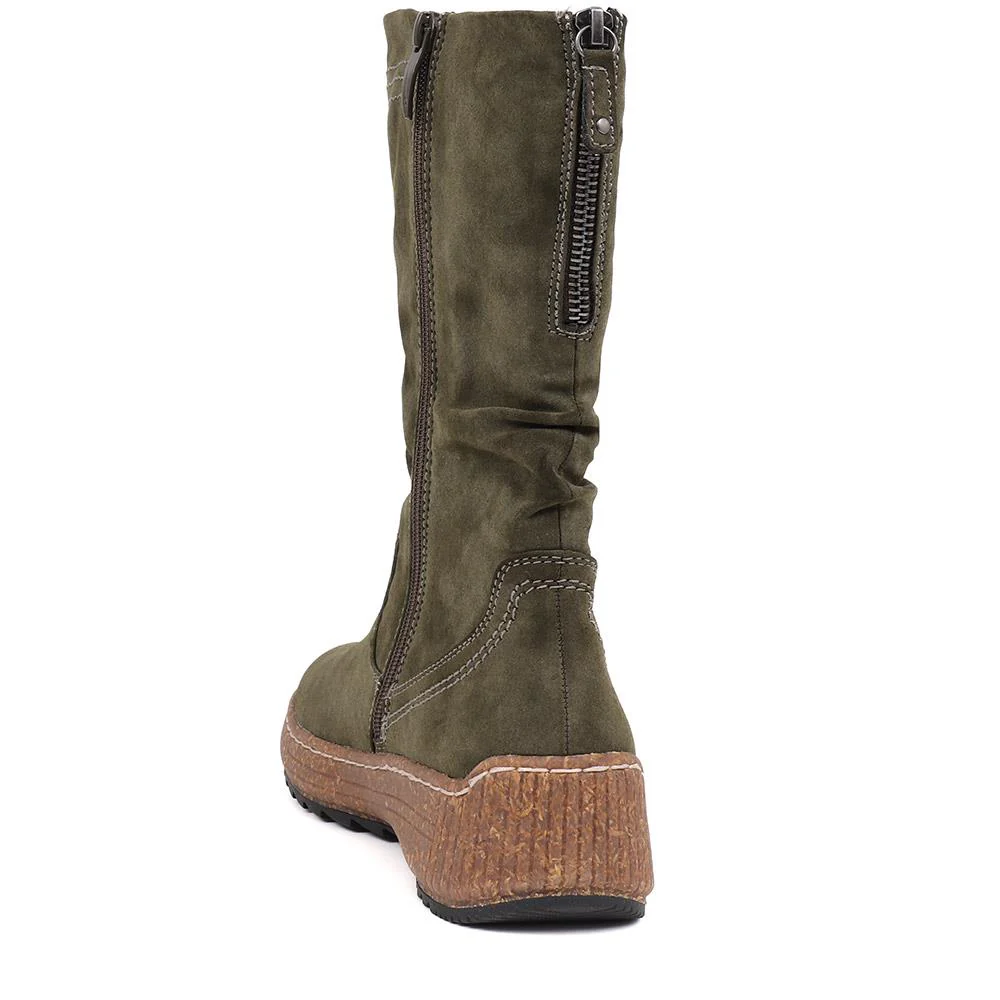 Zipped Long Boots  - WOIL40007 / 326 037 - Green - Image 3