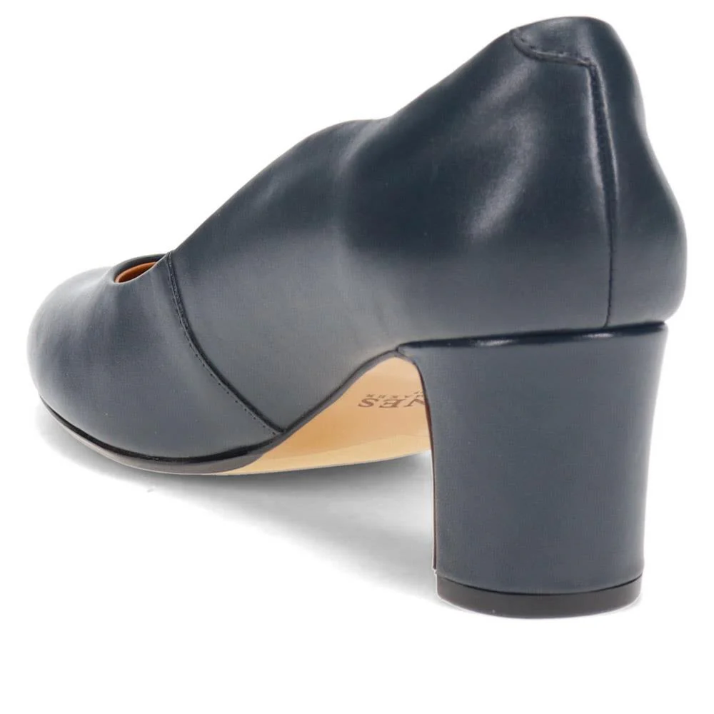 Zoey Leather Court Shoes - ZOEY / 323 597 - Navy Leather - Image 3