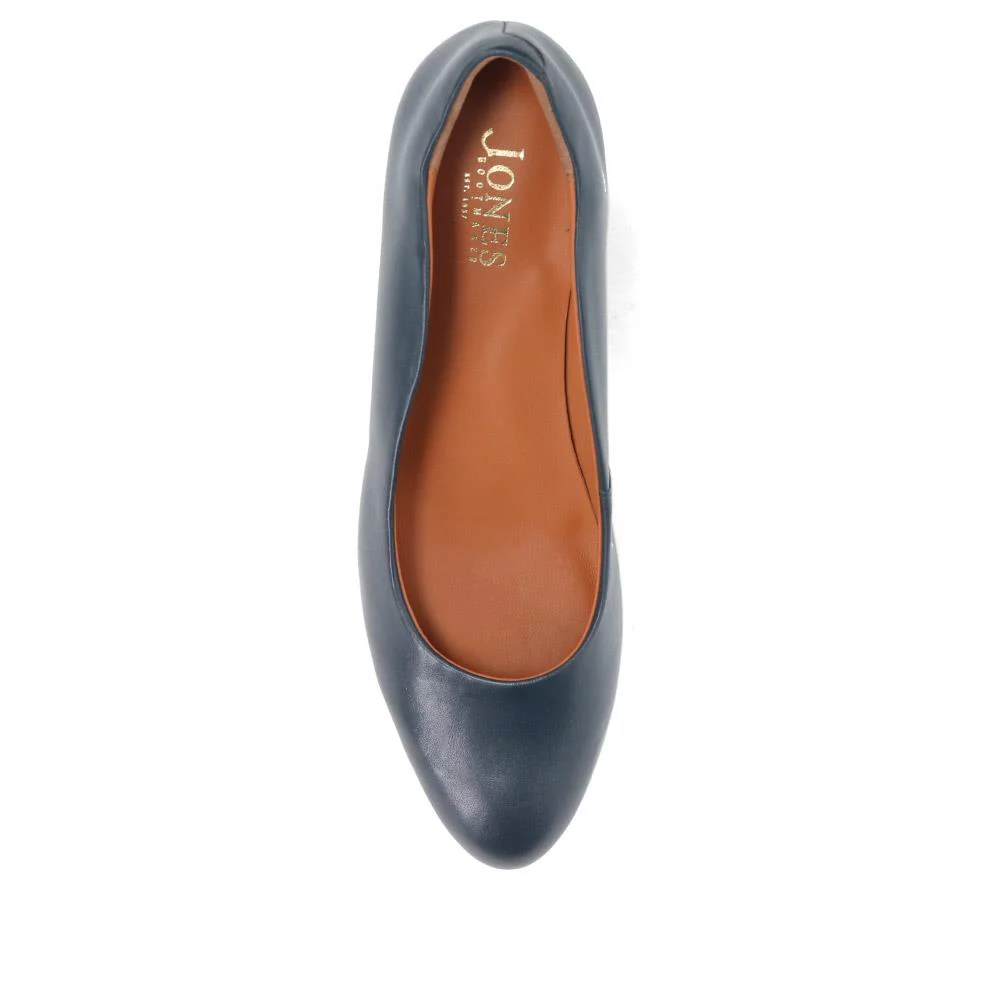 Zoey Leather Court Shoes - ZOEY / 323 597 - Navy Leather - Image 5